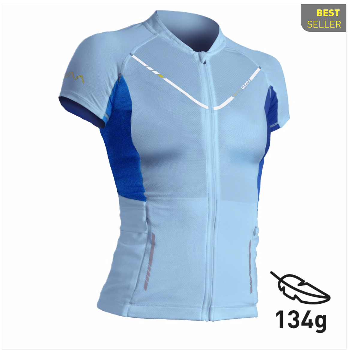 Tricou alergare dama WAA Ultra Carrier 3.0 Glacier blue | InfinityRun